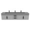 Castello Usa Nile 84-inch Gray Vanity Set with Gray Top and Black Handles CB-MC-84G-BL-2053-GR - alternate 2